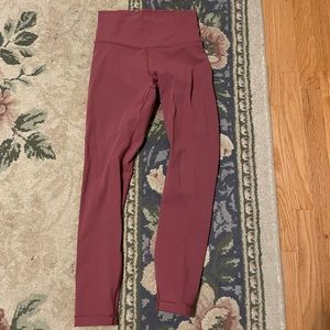 Lululemon Mauve Wunder Train Leggings Size 6